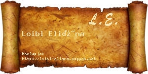 Loibl Eliána névjegykártya